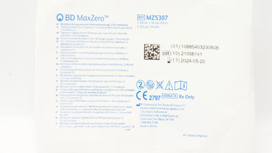 BD MZ5307 MaxZero Microbore Bi-Fuse Extension Set 2 IV Connectors 7inchx0.8mL(x)